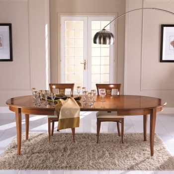 Tavolo ovale 160x110 cm allungabile a 250x110 cm in ambiente