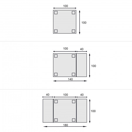 Tavolo 100/180x100 intarsio margherita