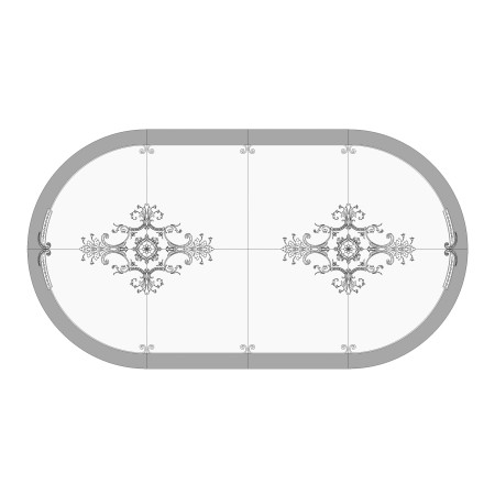 Tavolo rotondo con intarsio Verona allungabile da 140x140 a 260X140