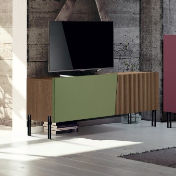 Porta TV cannettato in frassino