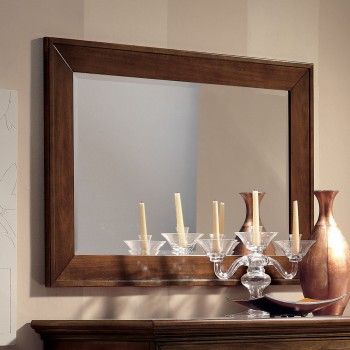 Specchiera semplice rettangolare con cornice legno toulipier