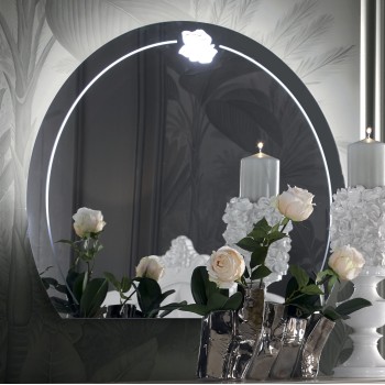 Specchiera con luce LED, dettaglio del bordo luminoso