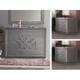 Como' 4 cassetti con decoro frontale traforato