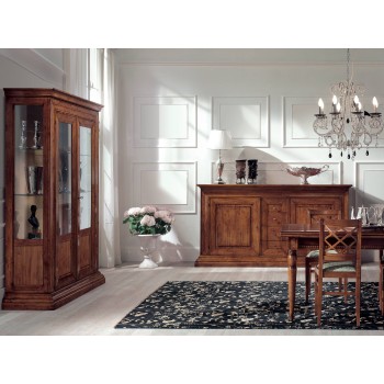 Sala da pranzo liscia con credenzone e argentiere