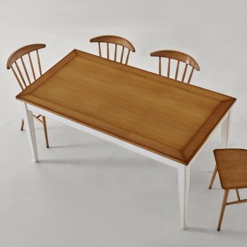 Tavolo rettangolare 160x85 allungabile a 240x85, dettaglio gambe