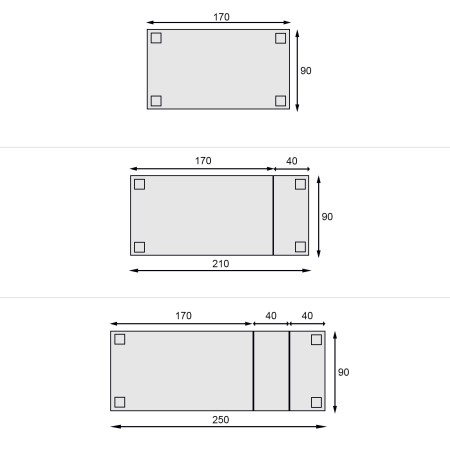 Tavolo in ciliegio con intarsio spinapesce 170x90 allungabile a 250x90