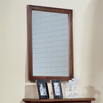 Specchiera rettangolare in legno noce massello
