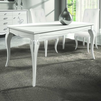 Tavolo rettangolare allungabile da 162x90 a 242x90 con gambe sagomate