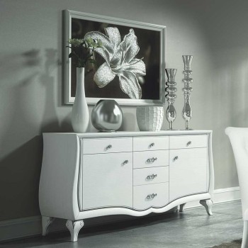 Credenza con 2 ante lisce, dettaglio scena d'arredo