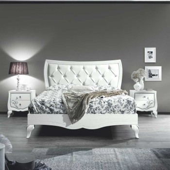 Letto sagomato con imbottitura capitone', dettagli testata