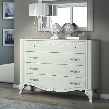 Como' 4 cassetti decorato con gambe sagomate
