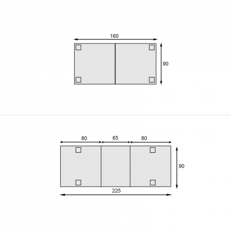 Tavolo in stile barocco moderno allungabile da 160x90 a 225x90