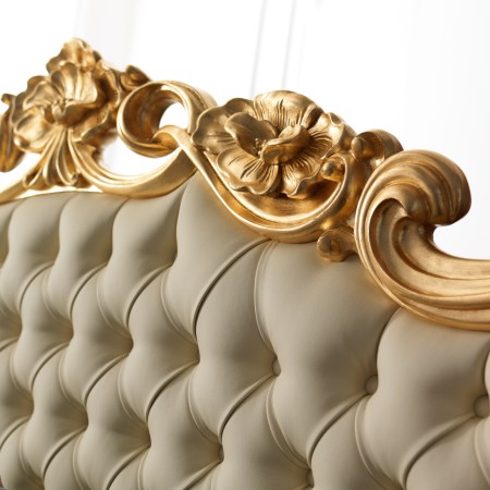 Letto matrimoniale queen size in stile barocco moderno