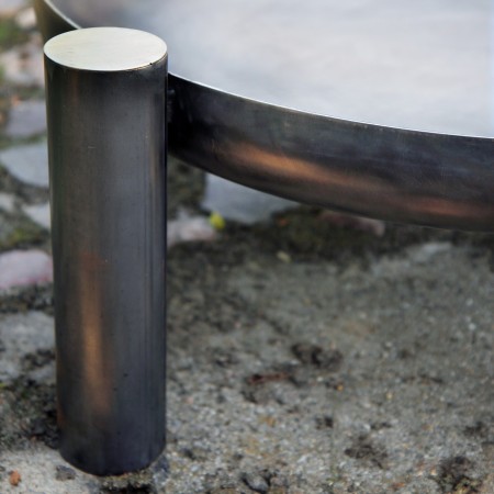 Braciere Elegante Palma 60cm in Acciaio Naturale