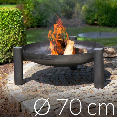 Braciere Elegante Palma 70cm in Acciaio Naturale