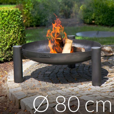 Braciere Elegante Palma 80cm in Acciaio Naturale