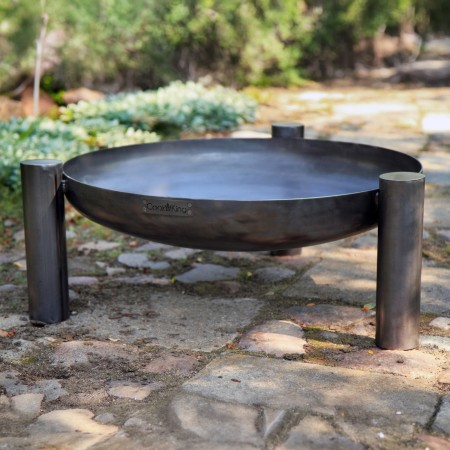 Braciere Elegante Palma 80cm in Acciaio Naturale