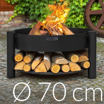 Braciere da Giardino Montana 70cm con Vano Portalegna