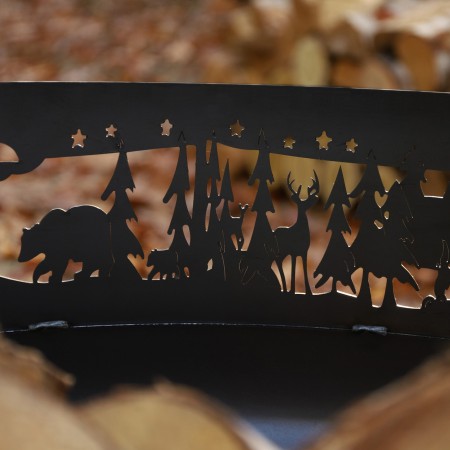 Braciere Decorativo Forest 80cm Bordo Taglio Laser