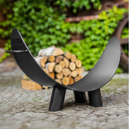 Portalegna da Esterno Mila 70x44cm Acciaio Nero