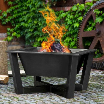 Braciere Quadrato Brasil 70x70cm in Acciaio