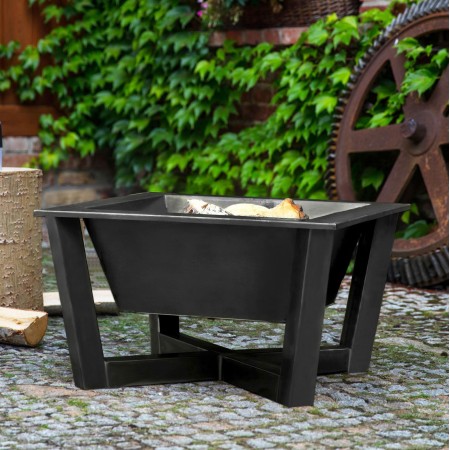 Braciere Quadrato Brasil 70x70cm in Acciaio
