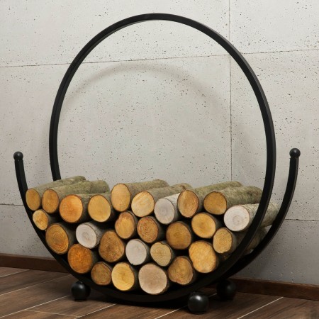 Portalegna Rotondo Spiral 80cm a Chiocciola