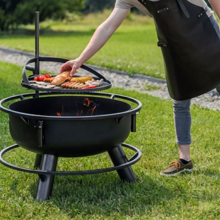 Braciere Multifunzione a Legna Bandito 80cm Griglia 60cm