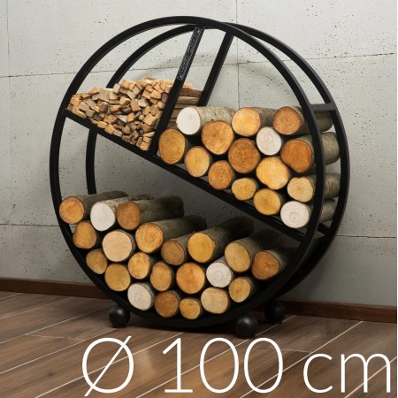 Portalegna Rotondo con Divisori Diego 100cm
