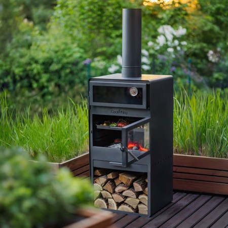 Stufa a Legna da Giardino Vento con Forno e Doppio Vetro