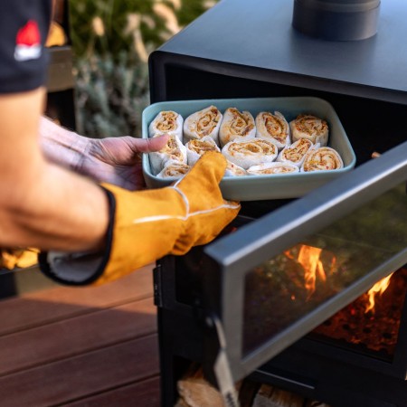 Stufa a Legna da Giardino Vento con Forno e Doppio Vetro