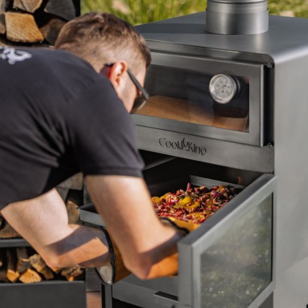 Stufa a Legna da Giardino Vento con Forno e Doppio Vetro