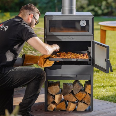 Stufa a Legna da Giardino Vento con Forno e Doppio Vetro
