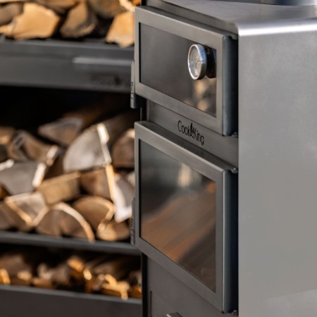 Stufa a Legna da Giardino Vento con Forno e Doppio Vetro