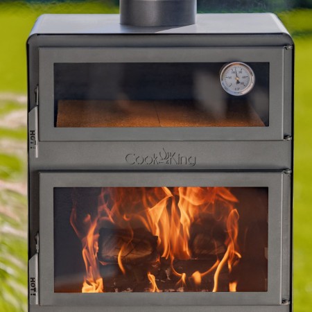 Stufa a Legna da Giardino Vento con Forno e Doppio Vetro