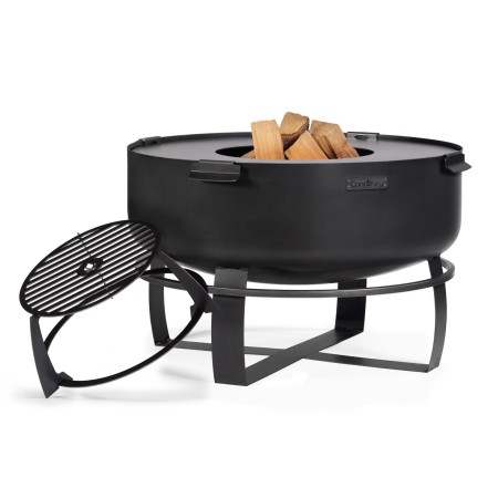 Braciere XXL Viking 80cm Piastra Grill 78cm e Griglia Alta