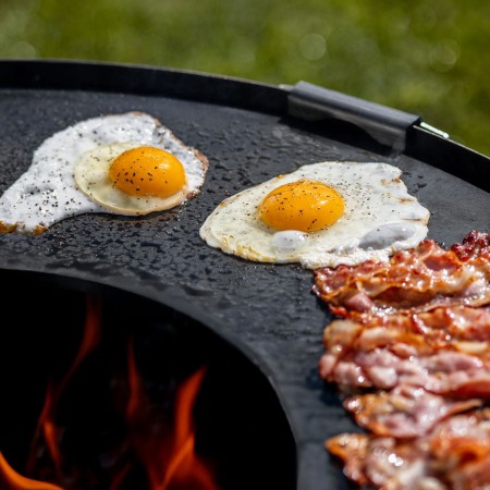 Braciere XXL Viking 80cm Piastra Grill 78cm e Griglia Alta