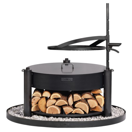 Braciere Multifunzione Montana X 80cm Griglia 60cm Coperchio e Base