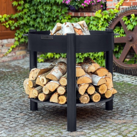 Braciere Alto da Esterno Montana 80cm con Coperchio 82cm