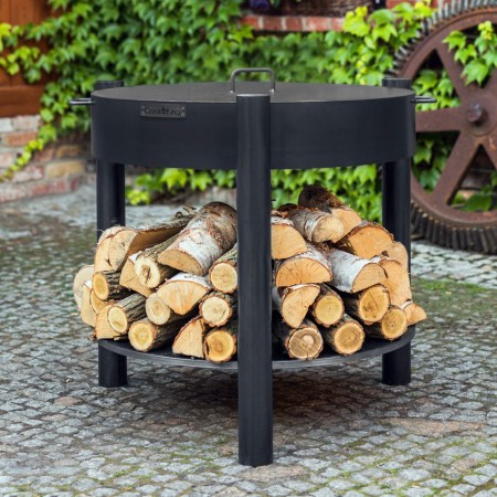 Braciere Alto da Esterno Montana 80cm con Coperchio 82cm