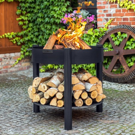 Braciere Alto da Esterno Montana 80cm con Coperchio 82cm