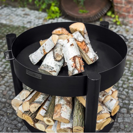 Braciere Alto da Esterno Montana 80cm con Coperchio 82cm