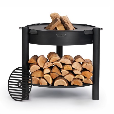 Braciere Alto in Acciaio Montana 80cm Piastra Grill 78cm