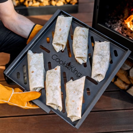 Stufa a Legna da Esterno Vento Forno Griglia e Portalegna 120cm