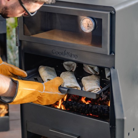 Stufa a Legna da Esterno Vento Forno Griglia e Portalegna 120cm