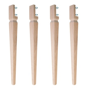 Dettaglio gambe a spillo in legno massello di faggio