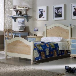 Letto singolo in legno di abete