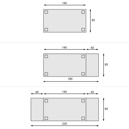 Tavolo Edera rettangolare allungabile intagliato da 140x85 a 220x85