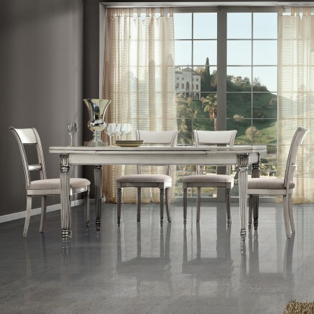 Sedia Edera in legno massello con seduta imbottita