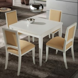 Tavolo in legno quadrato allungabile 100x100 a 180x100
